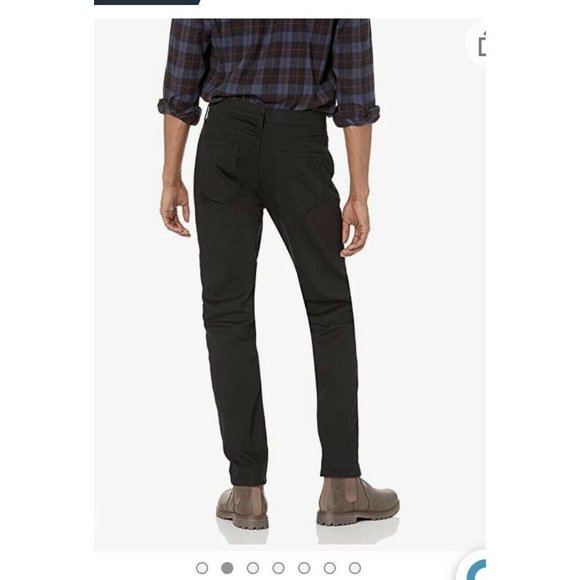 Men's Straight-Fit Stretch‎ Jeans, Black, 30Wx30L - Picture 2 of 6